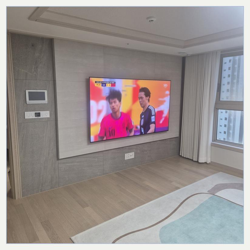 이사 후 TV를 둘 위치를 결정할 때 볼 수 있는 이미지 · 고정 바탕을 알아보는 법